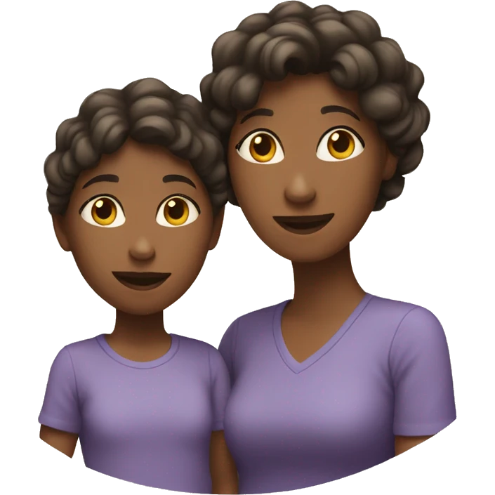 Mom and daughter emoji
