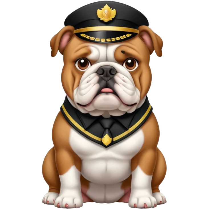 english bulldog as a security guard emoji