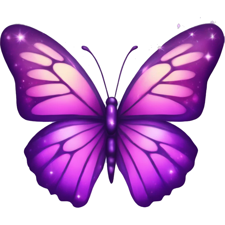 Purple-Shiny-Gem-Crystal-Nebula-Gradient-Sparkle-Stars-Glossy-Butterfly emoji