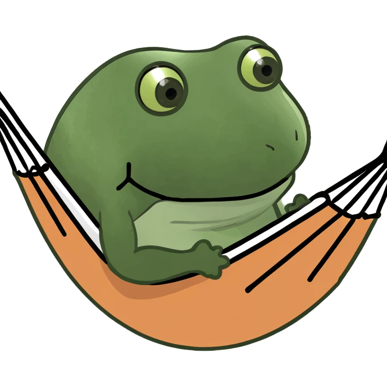 A hammock emoji, simple and cute, minimal design, no background emoji