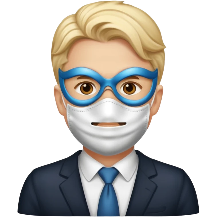 A boss wearing a mask emoji