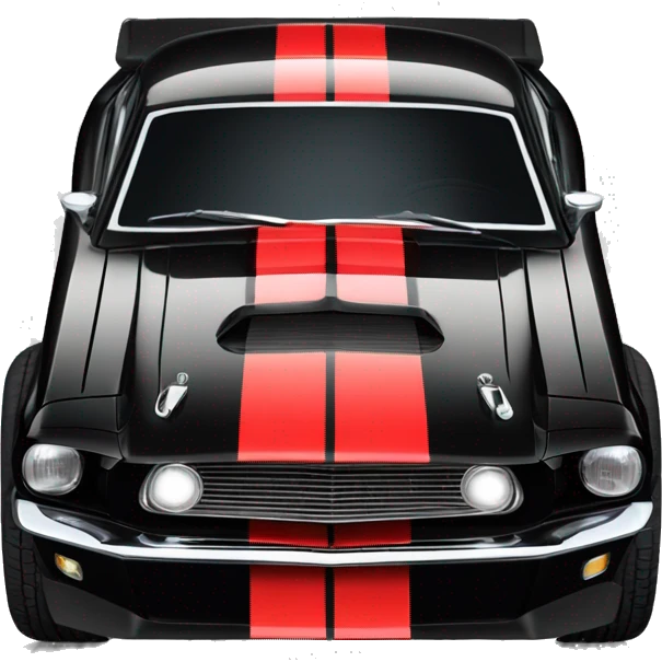 Black and red Shelby GT 500 emoji