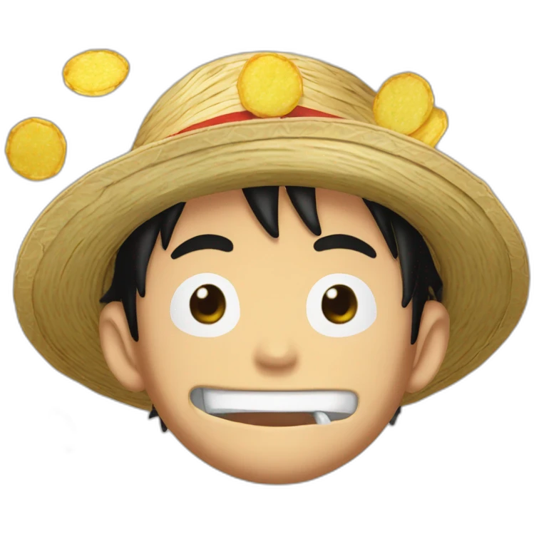 Luffy mange des chips emoji