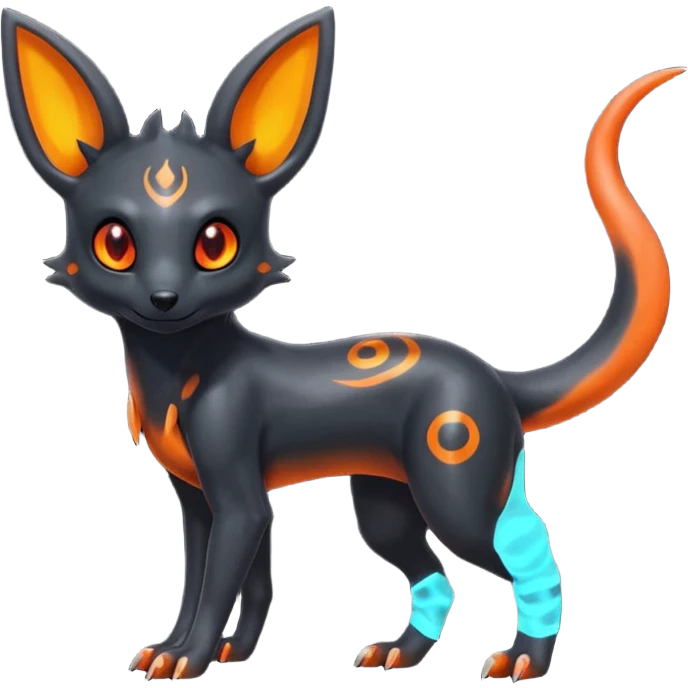  Shiny Gloomy Dark Spooky Umbreon-Salandit (full body) emoji