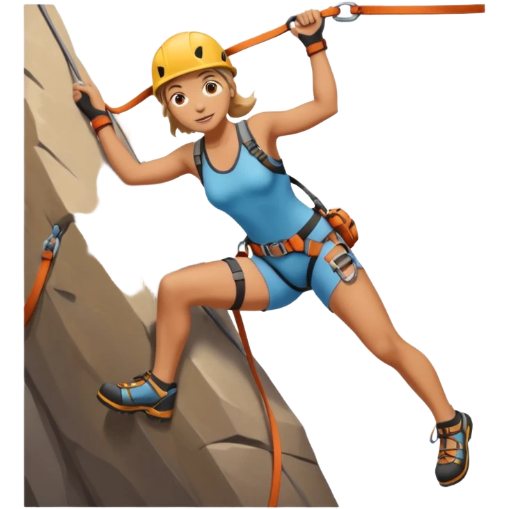 female climbing emoji