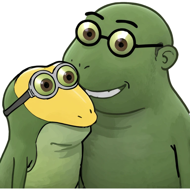 A minion kissing a monkey emoji