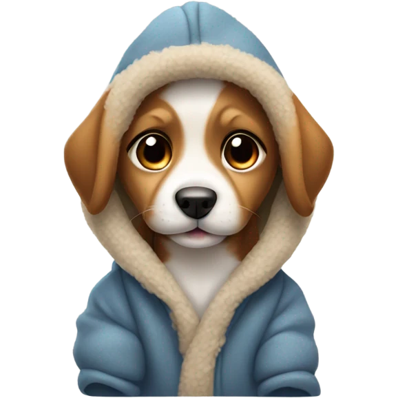 Puppy in a coat emoji