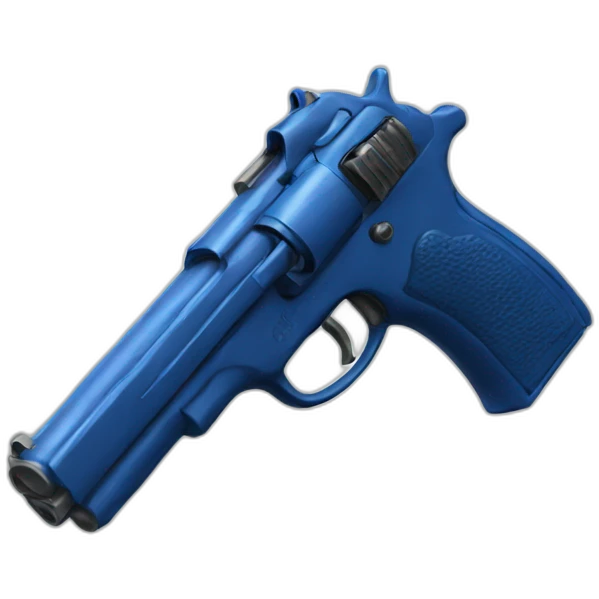 Blue pistol emoji