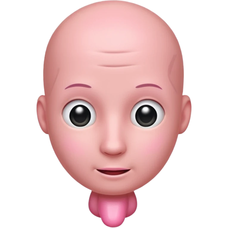 Freshly shaved bald penis emoji