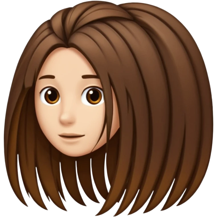 hair strand half of it is the strand and half is divided into the different layers of hair emoji