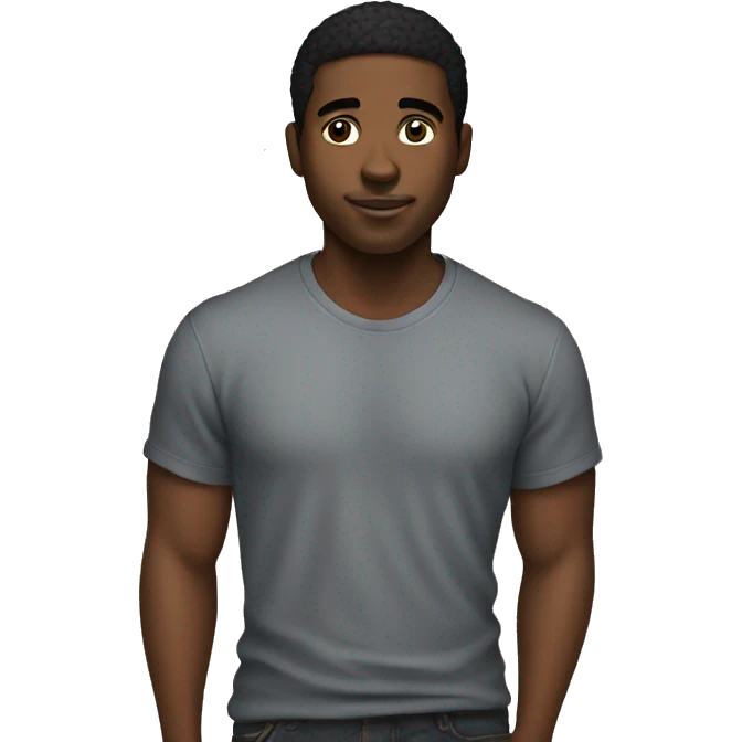 black guy with a shirt that says hba emoji