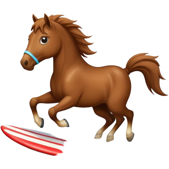 Horse surfing on water  emoji