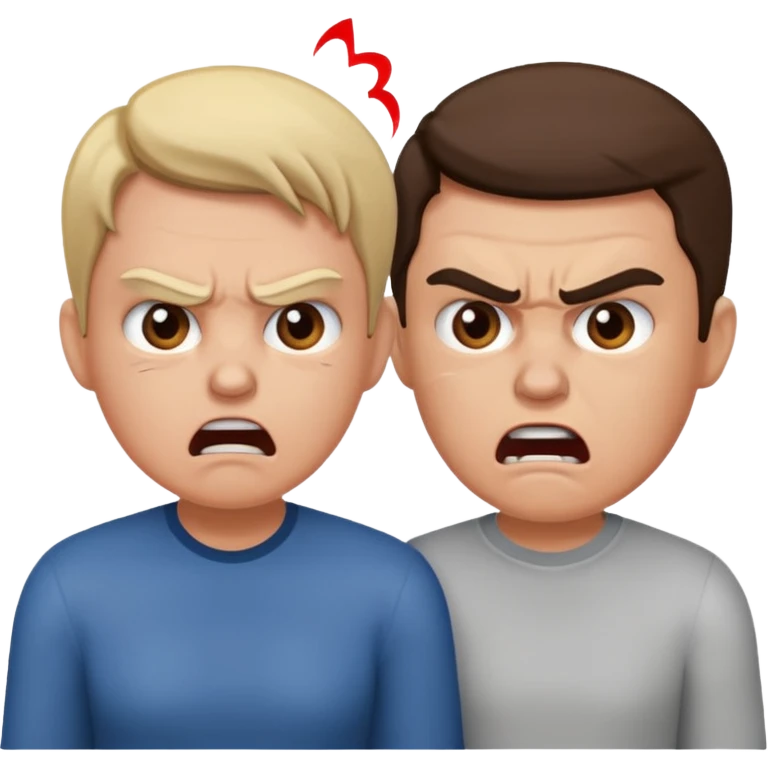 A couple getting divorced and arguing emoji