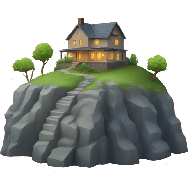 a house on the mountain emoji