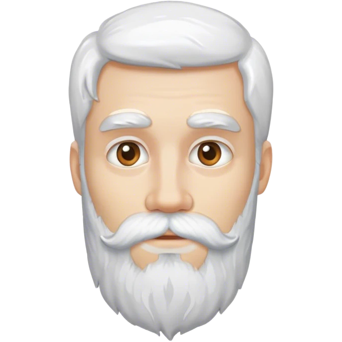 Bearded man covered in white paint 
 emoji