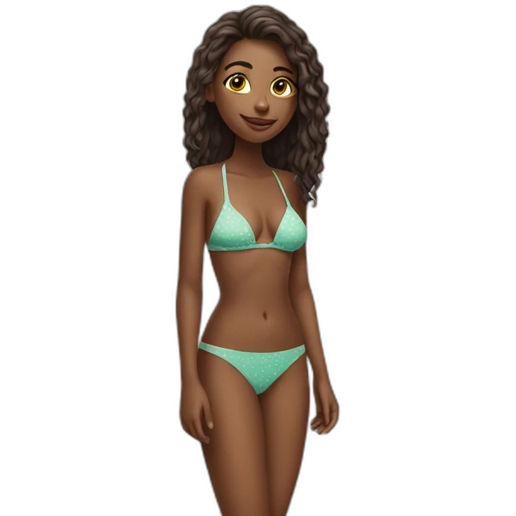 Girl with bikini emoji