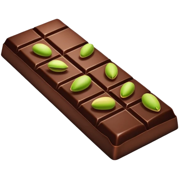 Pistachio filled chocolate bar  emoji