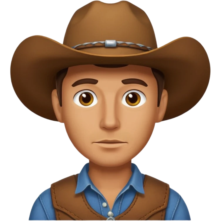 cow boy without hat emoji
