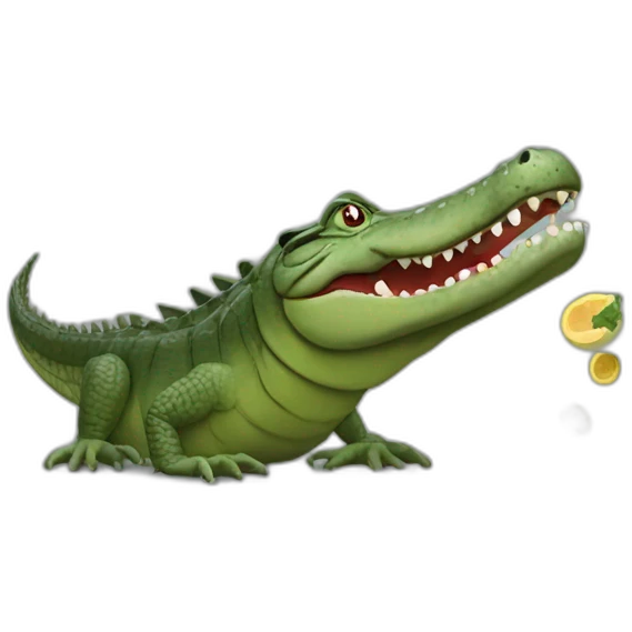 Crocodile qui mange Travis Scott emoji