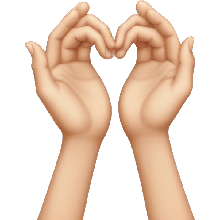 Heart and hands emoji