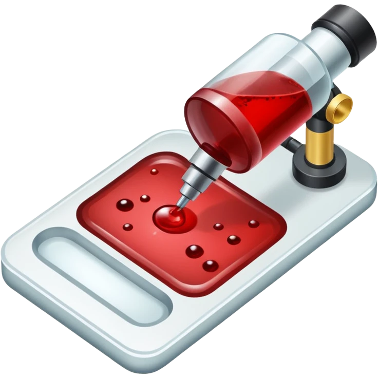 sangue no microscopio emoji