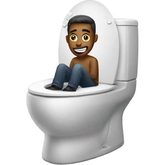 guy in toilet emoji