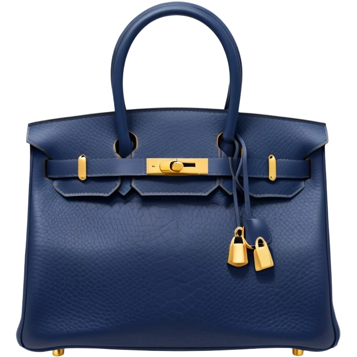 navy hermes birkin bag emoji