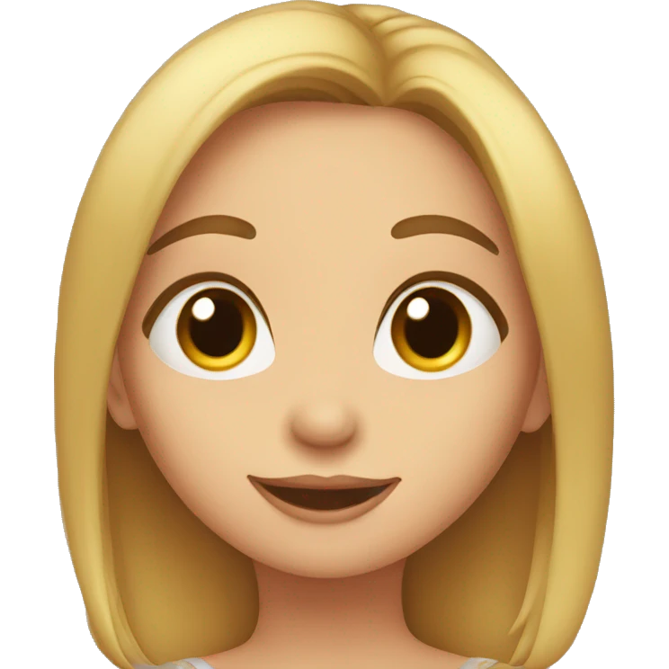 happy kissing girl tilted head emoji