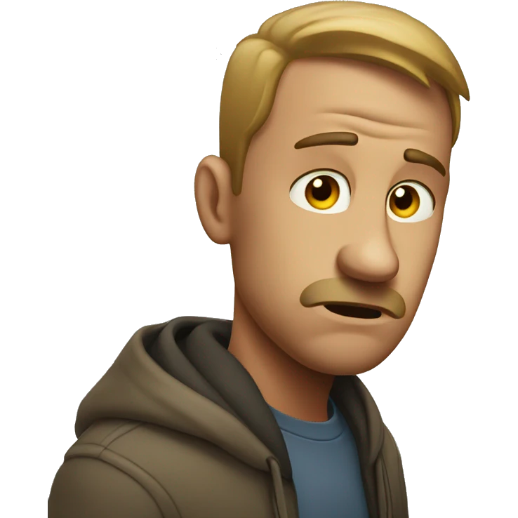 a troubled man emoji