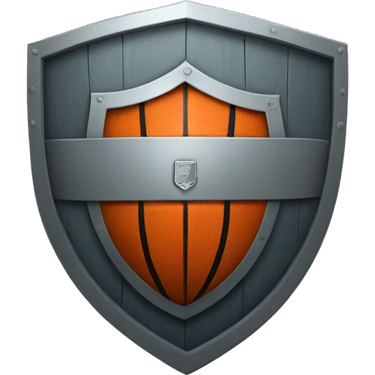 Shield with basketball  emoji