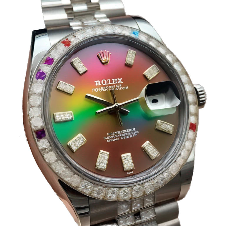 Rolex datejust Rainbow Zifferblatt emoji
