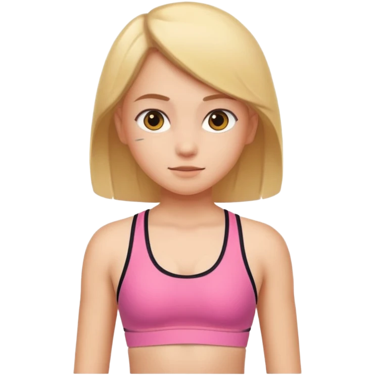 ten-year-old girl in a sports bra emoji