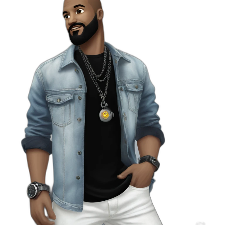 "cool guy in black" emoji