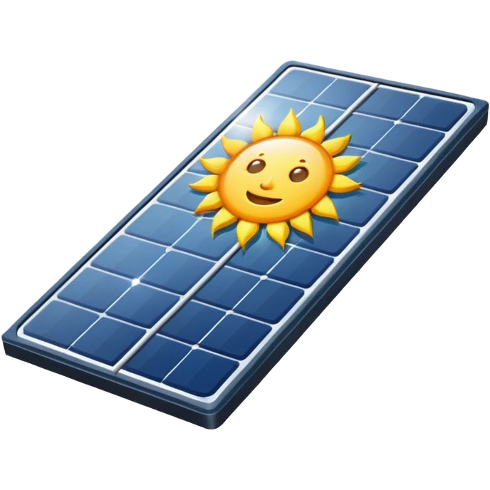 rectangualar solar panel with sun in background mainly using the color #4fd1d9 for the panel itself emoji
