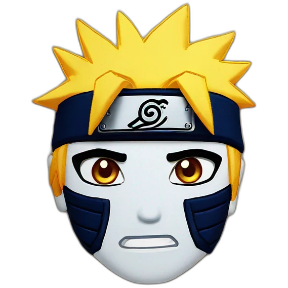 Naruto made up of embroidery emoji