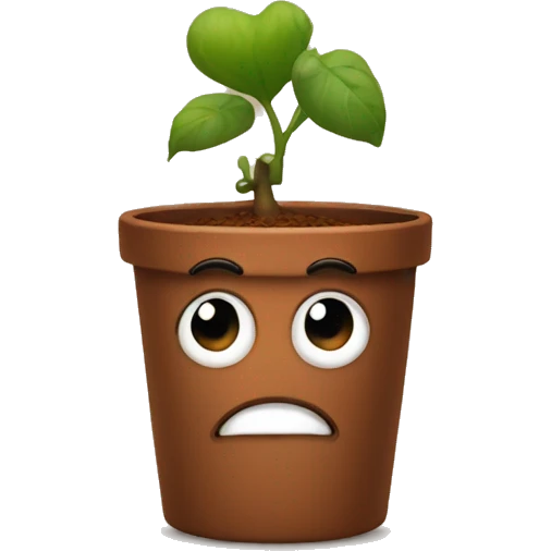 brown pot with heart eyes emoji