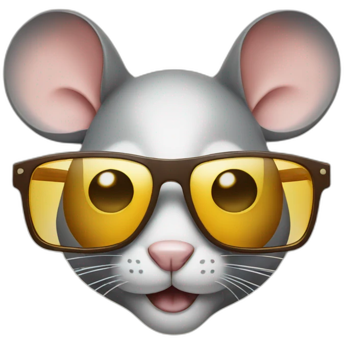 Mouse with sunglasses emoji