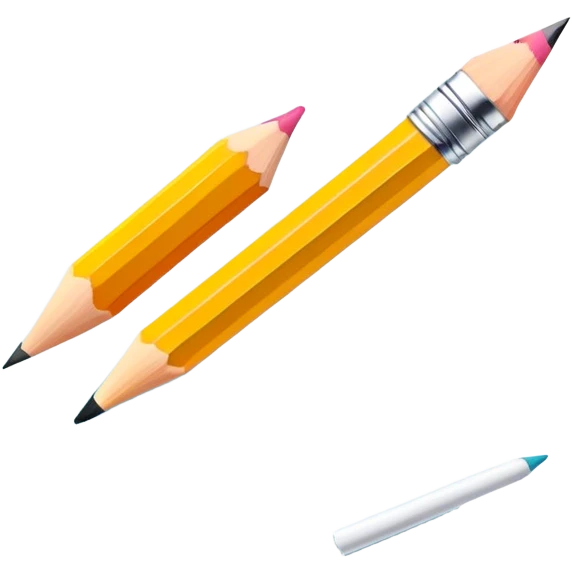 Illustration icon, pencil and brush on paper, detailed linework and vibrant colors, unfinished sketch, minimalistic style, clean lines, transparent background. emoji