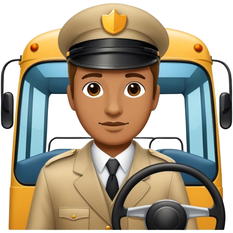 bus chauffeur driver emoji