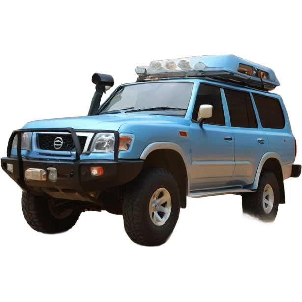 4WD baby blue Nissan patrol gq  emoji