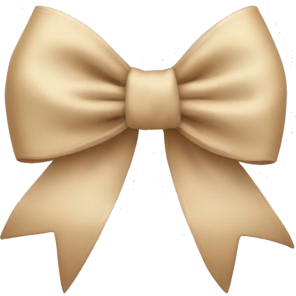 Beige bow emoji