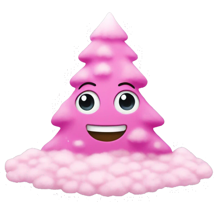 Pink snow emoji