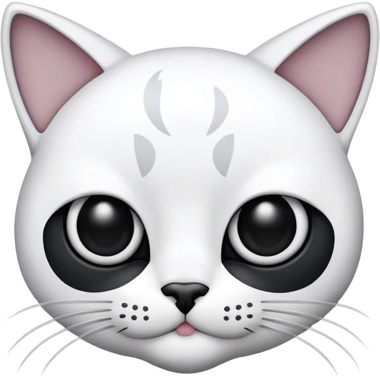 Cat white and black emoji