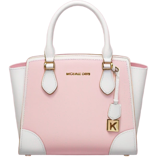 Pink and white Michael Kors purse realistic emoji
