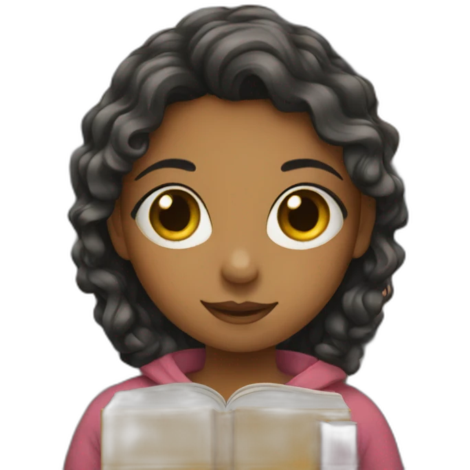 Girl with books emoji
