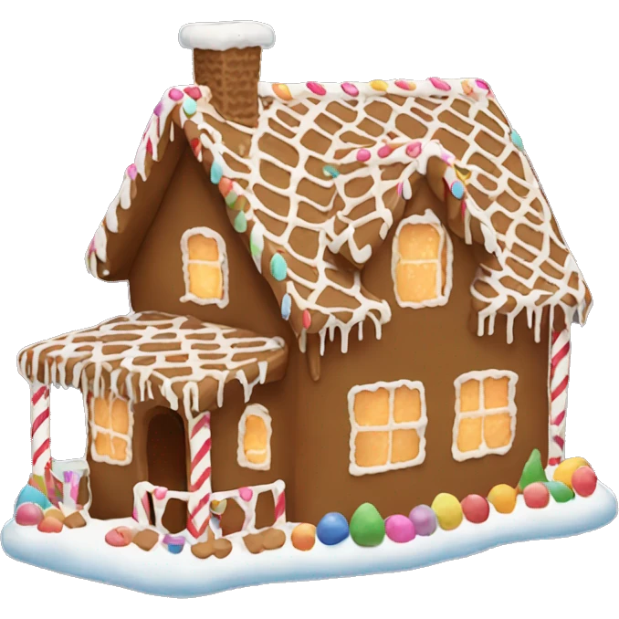 Aesthetic gingerbread house emoji