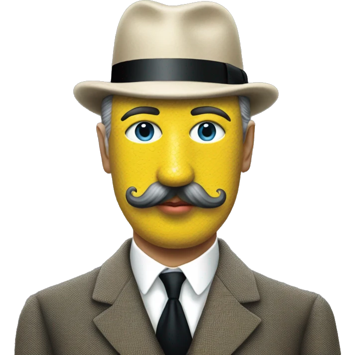 René Magritte's Lovers emoji