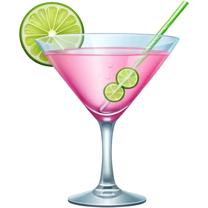 Martini glass in pink drink emoji