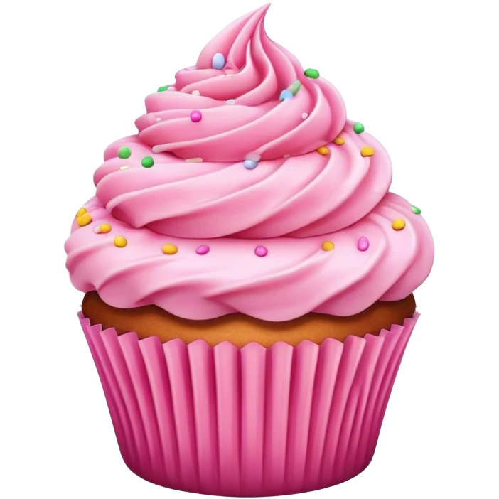 cupcake with pink icing emoji