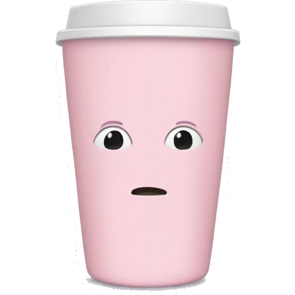 Light pink tumbler without face emoji